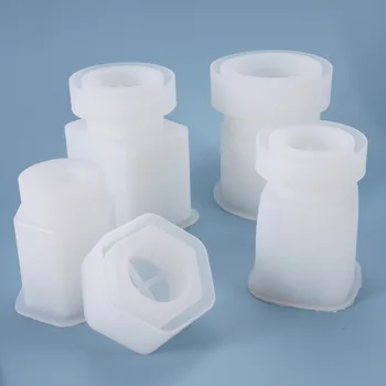 Crystal Epoksidinės dervos pelėsių, butelio saugojimo butelis dervos pelėsių saugojimo uždaromos bako dangtelis laikymo silikono formos Derva