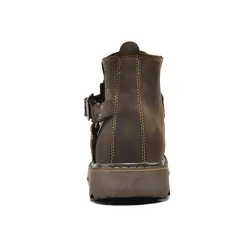 CS766 Mados natūralios Odos vyriški Batai Pavasario Šilti Žieminiai Batai Vyrams Aukštos Kokybės Orui Cowboy Boots Mens Batai Botas