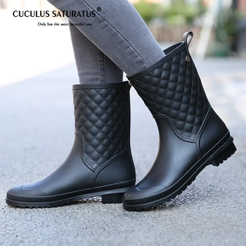 Cuculus 2020 moterų batai lietaus Italianate Gumos rainboots galosh lietaus batai Moterims, Vandens bot Trumpas Vamzdis kaliošai 1288