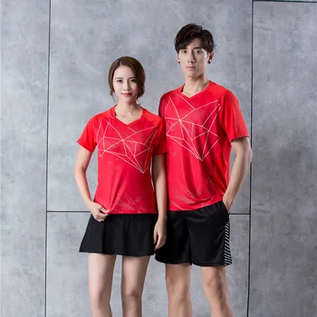 Custom 2020 naujas badmintono marškinėliai vyrams /moterims,stalo teniso marškinėliai, trumpas rankovėmis quick-dry teniso marškinėliai sporto komandos vienodai 9917
