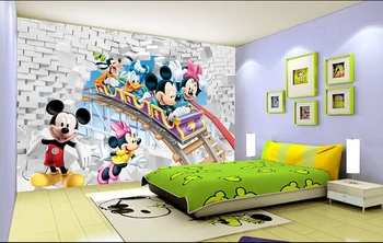 Custom papel DE parede infantil, kalnelius, animacijos piešiniai vaikų kambaryje, berniukų ir mergaičių miegamojo sienos tapetai