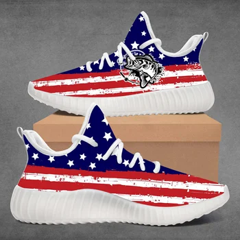 Custom Sneaker Amerikos Vėliava Veikia JAV Bateliai LOGOTIPAS