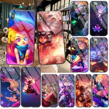 CUTEWANAN League of Legends Zoe Annie Telefono dėklas Grūdintas Stiklas iPhone 11 Pro XR XS MAX 8 X 7 6S 6 Plus SE 2020 atveju