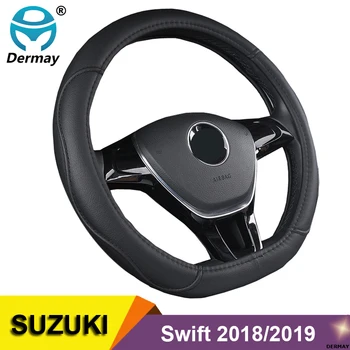 D Formos Automobilio Vairo Padengti Volant PU Odos Suzuki Swift 2018 2019 Nerijos dėl Vairas Auto Automobilis Priedai