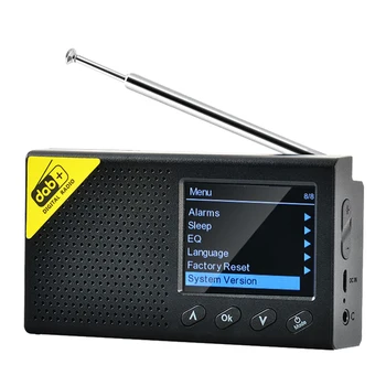 DAB+ FM Radijas, Nešiojamų DAB Radijo Įkrovimo Skaitmeninis Radijas su USB jungtį (Juoda)