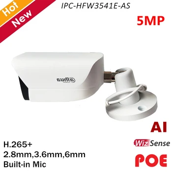 Dahua AI 5MP POE IP vaizdo Kamera IPC-HFW3541E-KAIP H. 265+ Built in Mic IR 50m Paramos Onvif ir Mobiliojo ryšio telefoną, Namų Apsaugos Kamera,