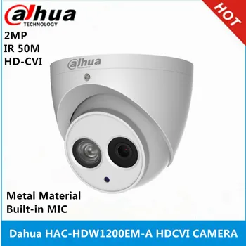 Dahua HAC-HDW1200EM-A HDCVI DOME 2MP Kamera, built in mic CMOS 1080P IR 50M IP66 metalo atveju saugumo kameros