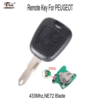 DANDKEY Pakeisti Nuotolinio Valdymo mygtuką Peugeot 206 306 405 Atsakiklis Pagrindinių Su PCB Baterija su PCF7961 Chip 433MHz NE72 Peilis