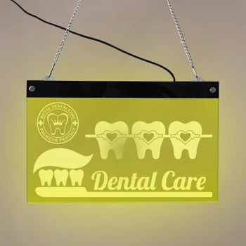 Dantistas, Dantų Priežiūra LED Neonas Pasirašyti Dantų Higienistas Biuro, Miegamojo Kambarį Apšvietimo Apdaila Akrilo Lenta Dantų Šalies Ženklas