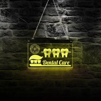 Dantistas, Dantų Priežiūra LED Neonas Pasirašyti Dantų Higienistas Biuro, Miegamojo Kambarį Apšvietimo Apdaila Akrilo Lenta Dantų Šalies Ženklas