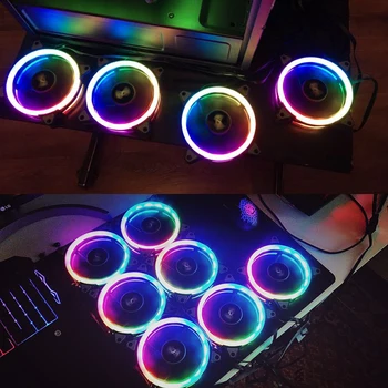 DarkFlash Aurora DR12 Pro Kompiuteris PC Case Fan 120mm RGB LED Atveju Ventiliatorius ASUS 