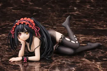 DATA GYVENTI Tokisaki Kurumi PVC Veiksmų Skaičius, Žaislų Japonų Anime Kurumi Tokisaki Košmaras Sexy Mergina Modelis Žaislų Kolekcijos Lėlės