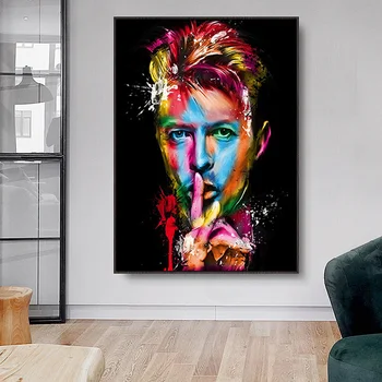 David Bowie Legendinio Pop Muzikos Dainininkė Labai Star Drobės Tapybos Plakatai ir Spausdina Sienos Menas Nuotraukas Kambarį Namų Dekoro