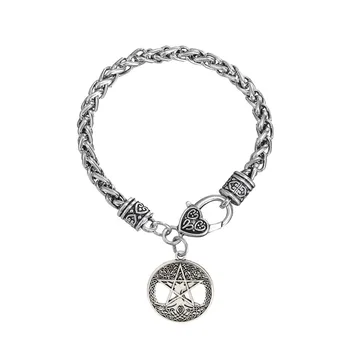 Dawapara Triple Mėnulio Deivės Wicca Pentagram Gyvybės Medis Apyrankės Pentacle Amuletas Pagonių Papuošalai