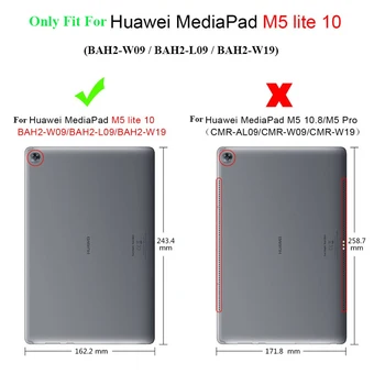 Dažytos Odos Atveju Huawei MediaPad M5 lite 10 BAH2-W19/L09/W09 10.1 Stovėti Padengti Huawei M5 lite 10 tabletė atveju+filmas+rašiklis