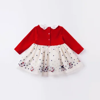 DBS14998 dave bella rudenį baby girl ' s cute cartoon kratinys suknelė vaikų mados šalis suknelė vaikams kūdikiams lolita drabužiai
