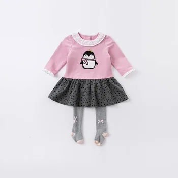 DBS15402 dave bella rudenį baby girl ' s cute cartoon kratinys suknelė vaikų mados šalis suknelė vaikams kūdikiams lolita drabužiai
