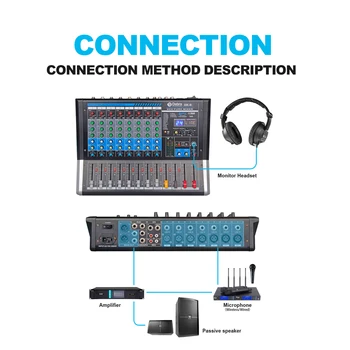 Debra Audio DX-8 8-Channel Audio Mixer dj controller Garso plokštė su 24 DSP Poveikį, USB, 