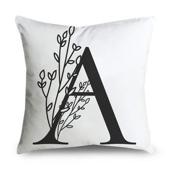 Dekoratyvinis anglų abėcėlės raidė pagalvėlė padengti poliesterio bohemijos pagalvę geometrijos namų puošybai kėdė, sofa-lova, pagalvė padengti