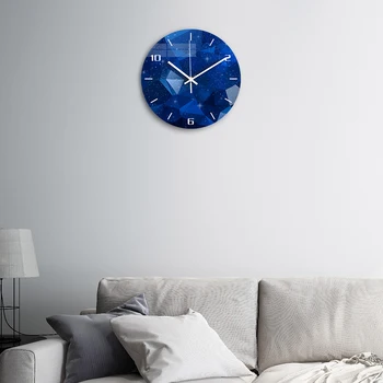 Dekoratyvinis Sienos Laikrodį, Tylus Clockwork Žvaigždėtas Dangus Akrilo 3D 