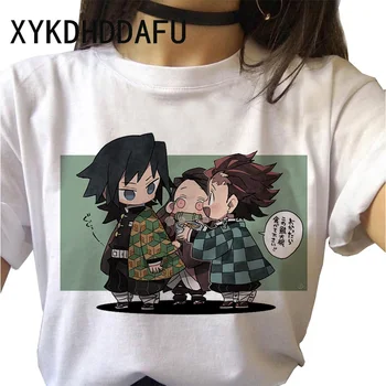Demon Slayer Marškinėliai Moterims 2020 Grafinis Karšto Streetwear Marškinėlius Kimetsu Nr. Yaiba Drabužius Japonijos Moterų Anime T-shirt Viršuje Tees