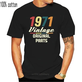 Derliaus 1971 Vyrai T-Shirt Retro 70 48 Gimtadienio 2020 Metų Vasaros Mados Viršūnes & Tees Spausdinti Medvilnės Atsitiktinis Vyras Online T Shirt Dizainas