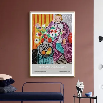 Derliaus Abstrakčiai Matisse Retro Line Skaičius Europoje Aliejus, Drobė, Tapyba, Plakatų ir grafikos Sienos Menas Nuotraukas Kambarį Dekoro