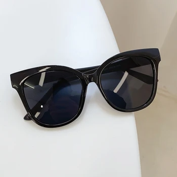 Derliaus negabaritinių cat eye akiniai nuo saulės skirta moterims ir vyrams naujas luxuyr prekės juoda pilka saulės akiniai moterų elegantiškas gradientas atspalvių