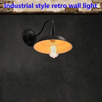 Derliaus Sienos Lempos Led Lemputė E27 Edison šviesos Loft Retro Geležies Dažų Amerikos Senojo Stiliaus Paprastumas Juoda Puodą uždenkite Lempos Atspalvis
