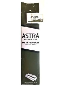 DERLIAUS suvenyrų 1980-2000 100 gabalas senas Astra Superior Double Platinum Krašto saugių Skustuvų Peiliukai ŽALIA ilgai pack retai