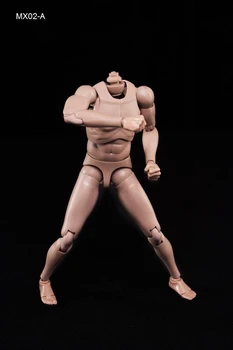 Derva modelis kūno 1/6 masto Azijos vyrų žmogus berniukas kūno masę-raumenų modelis panašus į HT DX04 su papildomų rankas priedų