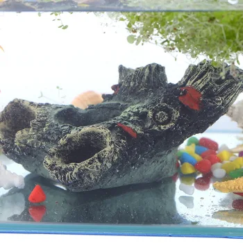 Derva Rockery Slepiasi Urvas Pabėgti Skylę Žuvų Bakas Kraštovaizdžio Ornamentu Dekoro Fish House Akvariumas Modeliavimas Negyvos Medienos Apželdinimas