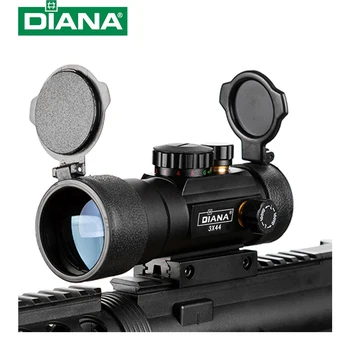 DIANA 3X44 Green Red Dot Akyse 2X40 Red Dot 3X42 Taktinė Optika Riflescope Tilptų 11/20mm Geležinkelių 1X40 Šautuvas Akyse Medžioklės