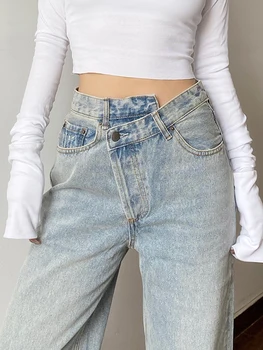 Didelio Dydžio Mama Džinsai Moterų Mados Nuplauti Aukšto Liemens Kelnės Streetwear Moterų Baggy Jeans Vaqueros Ropa Mujer Femme Kelnės
