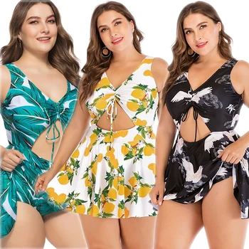 Didelis 5XL moterų vientisas spausdinti didžiojo vasaros maudymosi kostiumėlį, maudymosi kostiumėlį, paplūdimio kostiumas didelis, 3XL maudymosi kostiumėlį, maudymosi kostiumėlį, vienas gabalas vasaros stilius