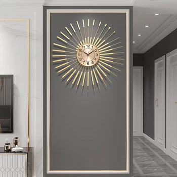 Didelis Aukso Silent Sieninis Laikrodis Modernaus Dizaino Kūrybos Silent Sieninis Laikrodis Virtuvės Prabanga Reloj De Sumalti Namų Puošybai BA60WC