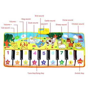 Didelis Dydis Kūdikių Muzikinis Kilimėlis Žaislų Fortepijonui Žaislas Infantil Muziką Mat Vaikai Ankstyvojo Ugdymo Mokymosi Dovanos Vaikams