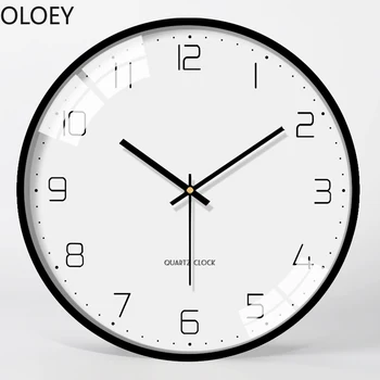 Didelis Metalinis Sieninis Laikrodis Modernaus Dizaino Svetainė, Miegamasis Kūrybos Šiaurės Tylus, Sieniniai Laikrodžiai, Laikrodžiai, Sieniniai Namų Dekoro Laikrodžiai Trumpas
