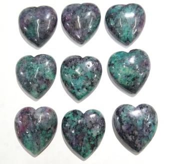 Didmeninė 30pcs Širdies formos, karoliukai Ne Skylė natūralus Kvarco kristalas cabochons akmens 25*23 mm, 