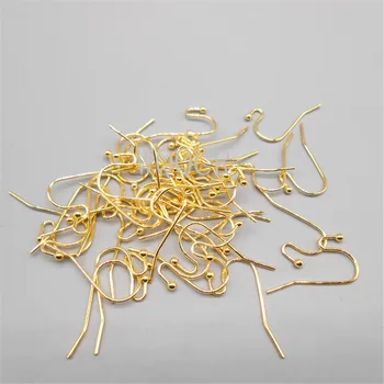Didmeninė Auskarai Rasti Juvelyrikos Dizaino 100 VNT 18K Gold Jewelry Ausų Linijos Kamuolys Kablys 