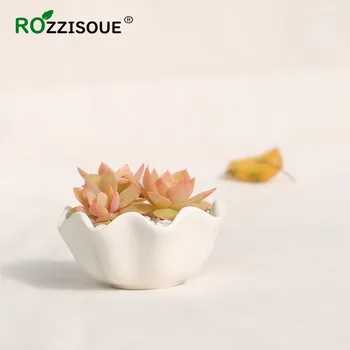 Didmeninė Baltos Keramikos Augalų Vazonai Gėlėms Sultingi Puodą Balkono Gėlių Vazonas Mini Macetas Para Plantas Puodai Succulents
