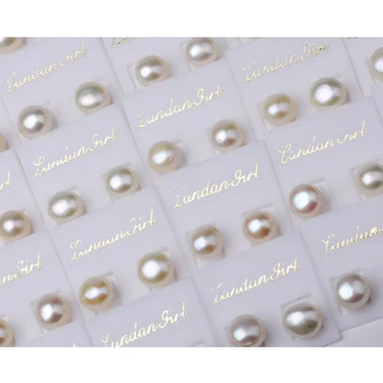 Didmeninė daug 50 porų Mišinį Birių Natūralių Gėlavandenių perlų Auskarai Moterų Mados Stud Auskarai Papuošalai Geriausia Dovana