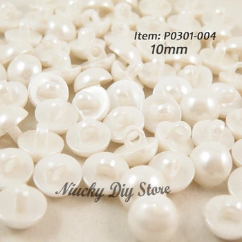 Didmeninė mygtukai 10mm baltas karka perlų mygtukai mygtukai megztinis