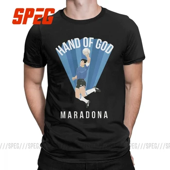 Diego Maradona Dievo Ranka Vyrų Marškinėliai Juokingi Marškinėliai Trumpomis Rankovėmis Apvalios Apykaklės Marškinėliai Medvilnė, Plius Dydis Viršūnės