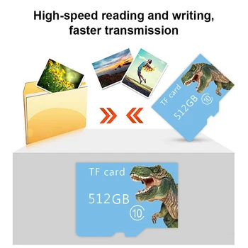 Dinozaurų Micro SD Atminties Kortelės 16GB/32GB/64GB/128GB/256 GB Didelės Spartos 