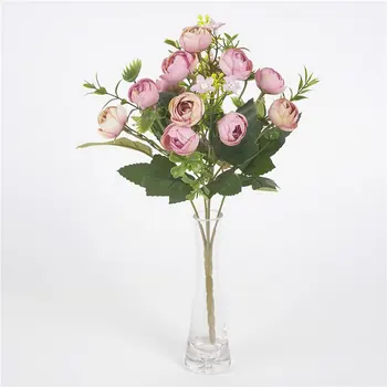 Dirbtinių Rožių Gėlių Kamuolys Medžiaga Plastikas Modeliavimas Gėlių Puošmena, Vestuvių Dekoras Kelių Švino Lentelė Gėlių Puokštė 