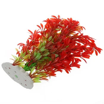 Dirbtinės Plastikinės Augalų Dekoracija Akvariumo Žuvų Bakas Raudonos, Žalios Spalvos