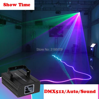 Disco Lazeris DMX 1 Galva RGB 3 IN 1 Scaner Lazerio Šviesa RGB Lazer Scenos Apšvietimas, KTV Šokių Kalėdos Šalis, Rodo Laiką Šviesa