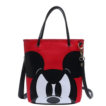 Disney Mickey Mouse nešti maišą animacinių filmų pu messenger pečių maišą moterų rankinės, pirkinių krepšys