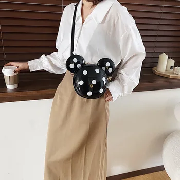 Disney pavasario ir vasaros naujų mielas polka dot mažos rankinės moterų maišelį polka dot pop pečių maišą mickey mouse krepšys